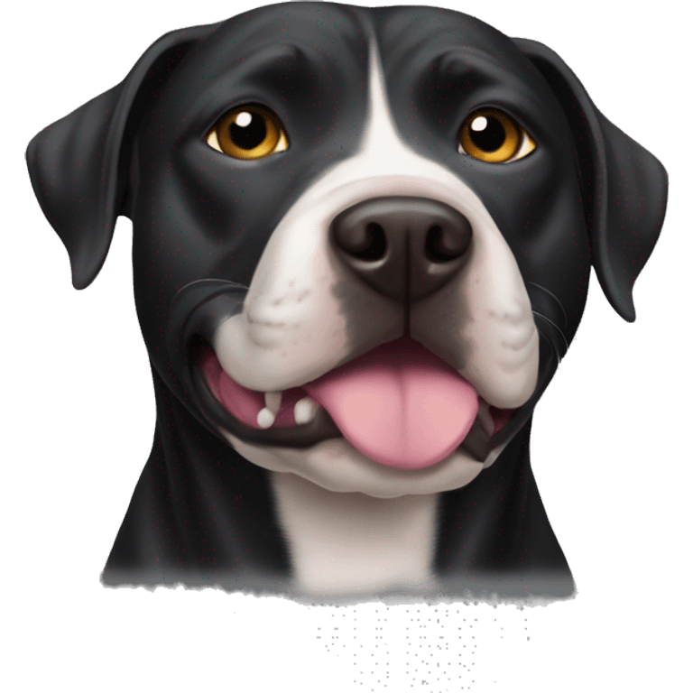 Black dog pitbull lab mix emoji