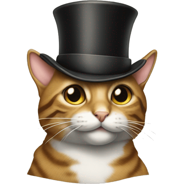 tabby cat with top hat emoji