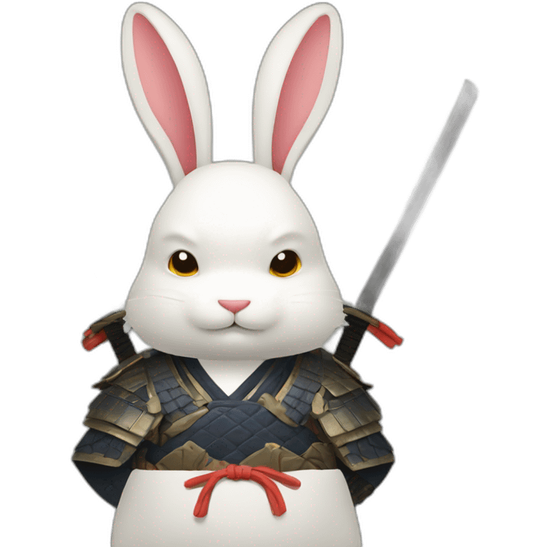 A samurai rabbit emoji