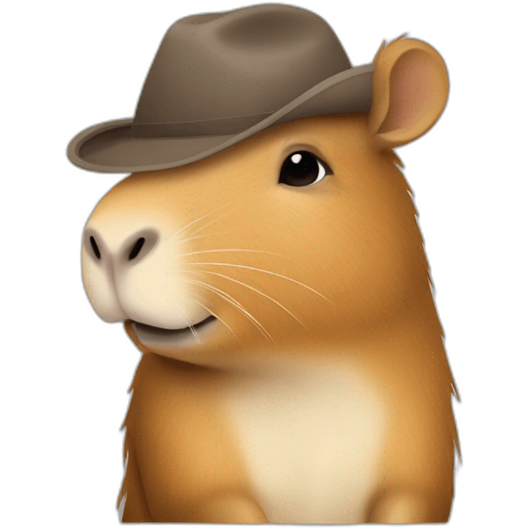 Petit capybara a cheval emoji