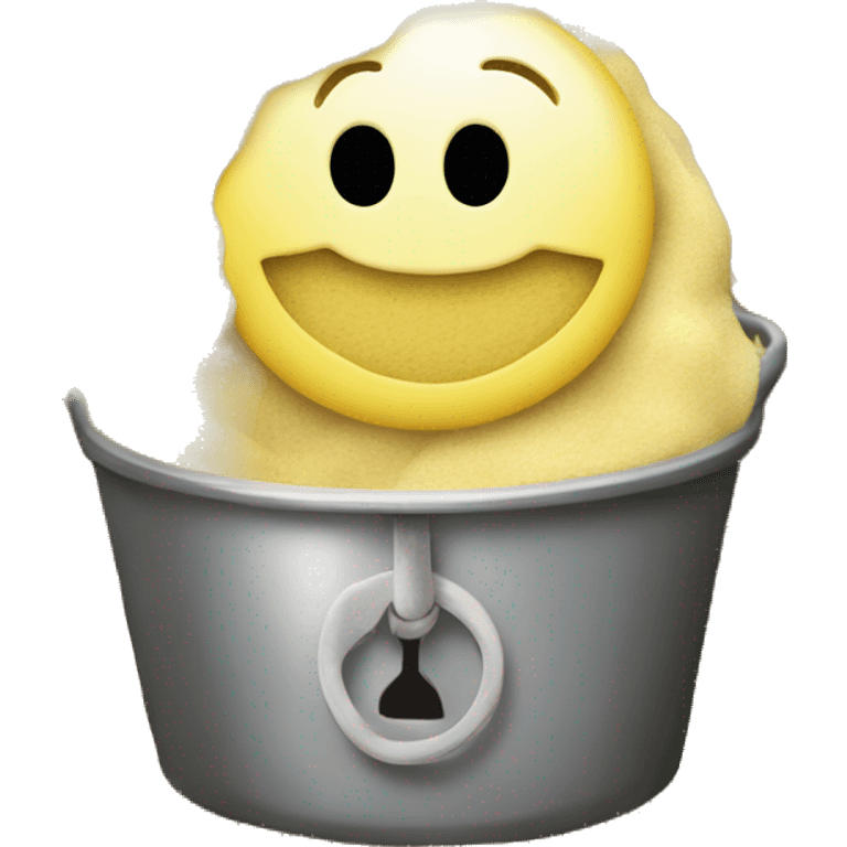 Smiley emoji with a key and flour emoji