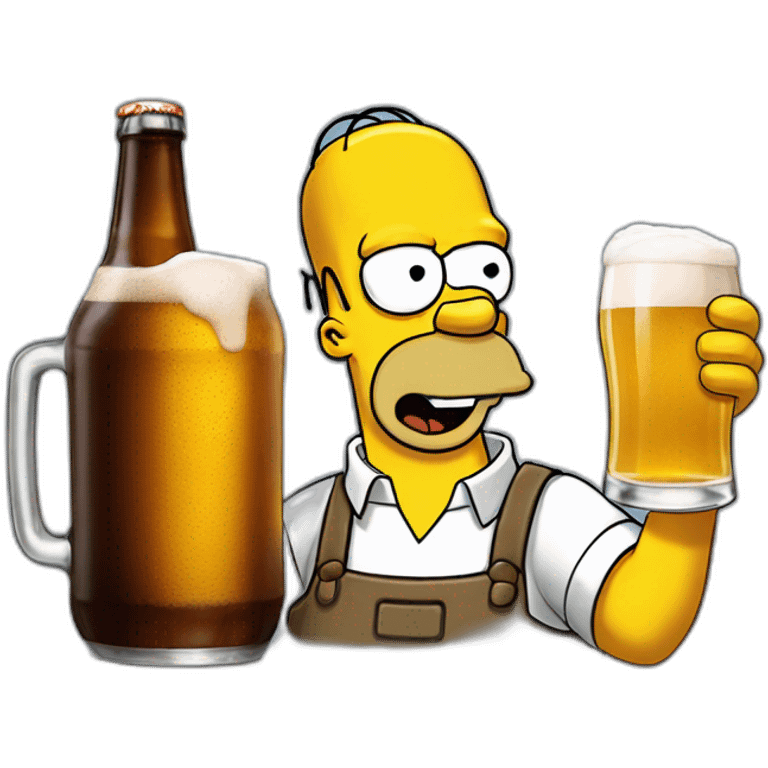 Homer Simpson buvant une bière  emoji