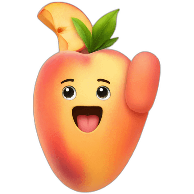 finger inside peach emoji