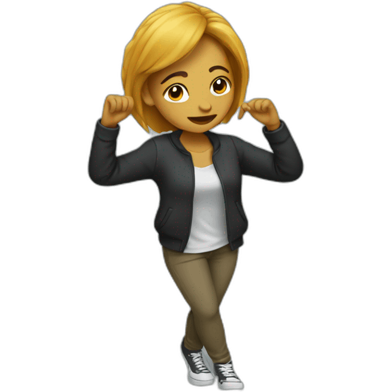 Femme qui dab emoji