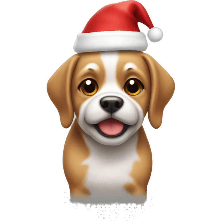 Dog with Santa hat emoji