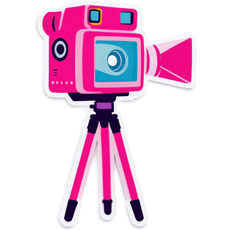 Pink video camera emoji