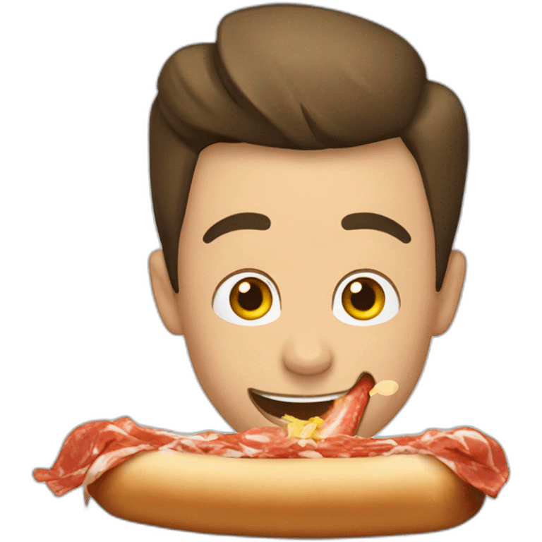 crea a cristiano ronaldo comiendo salchipapa emoji