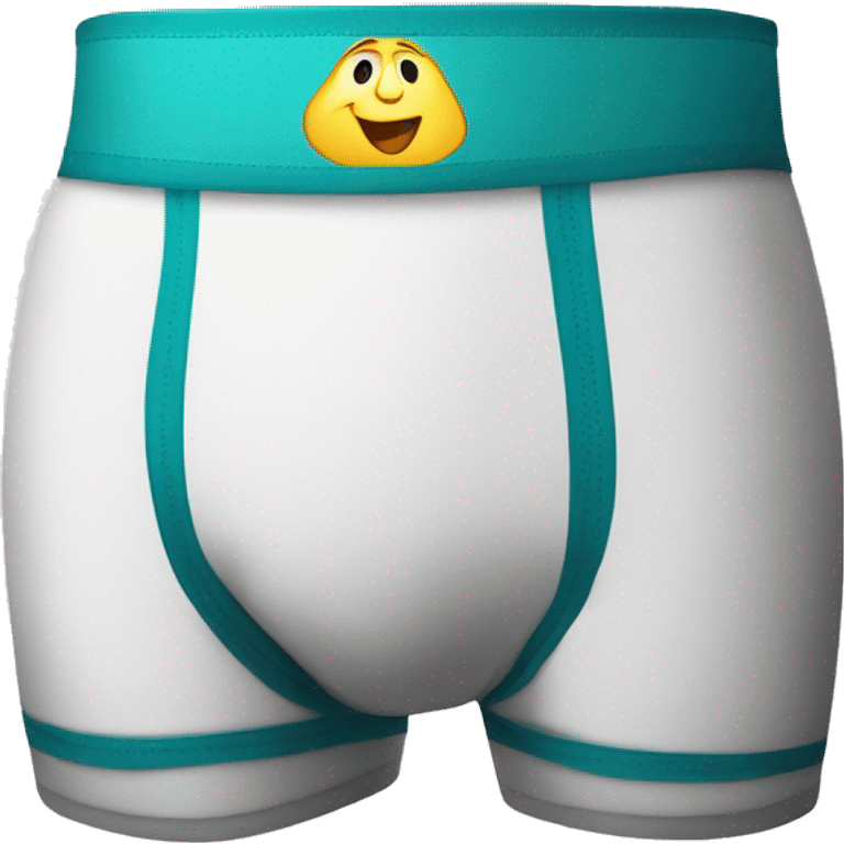 underwear boxer brief with anti chafe panels on the inside of the legs. They say "step one" on the waistband emoji