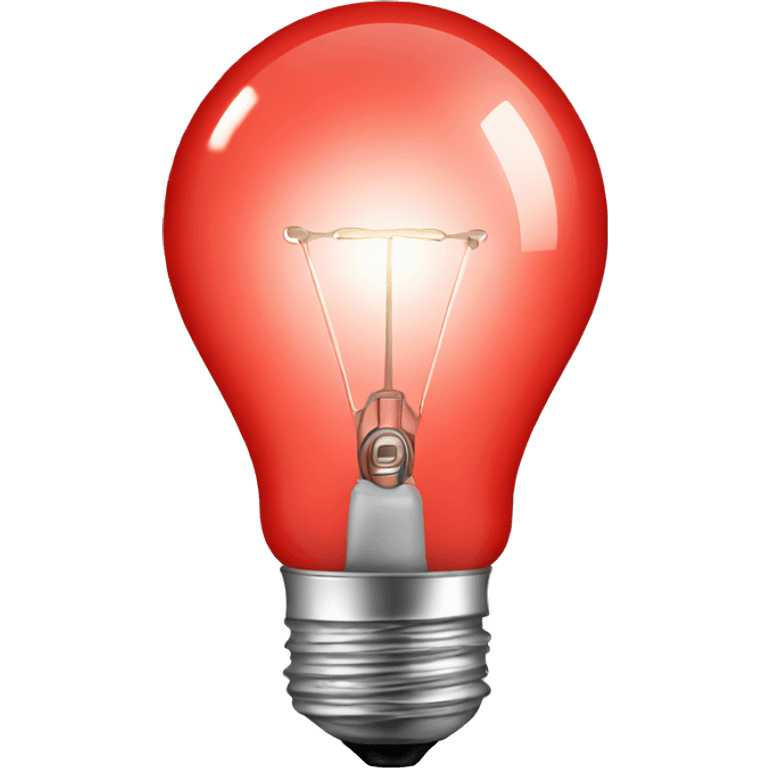 light bulb in red emoji