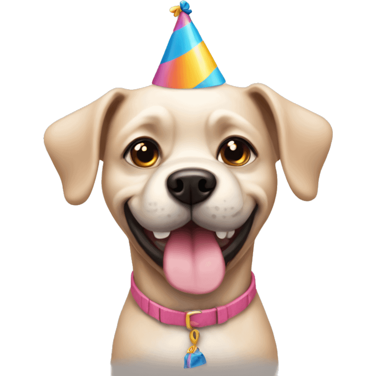 Birthday party frenchy dog  emoji