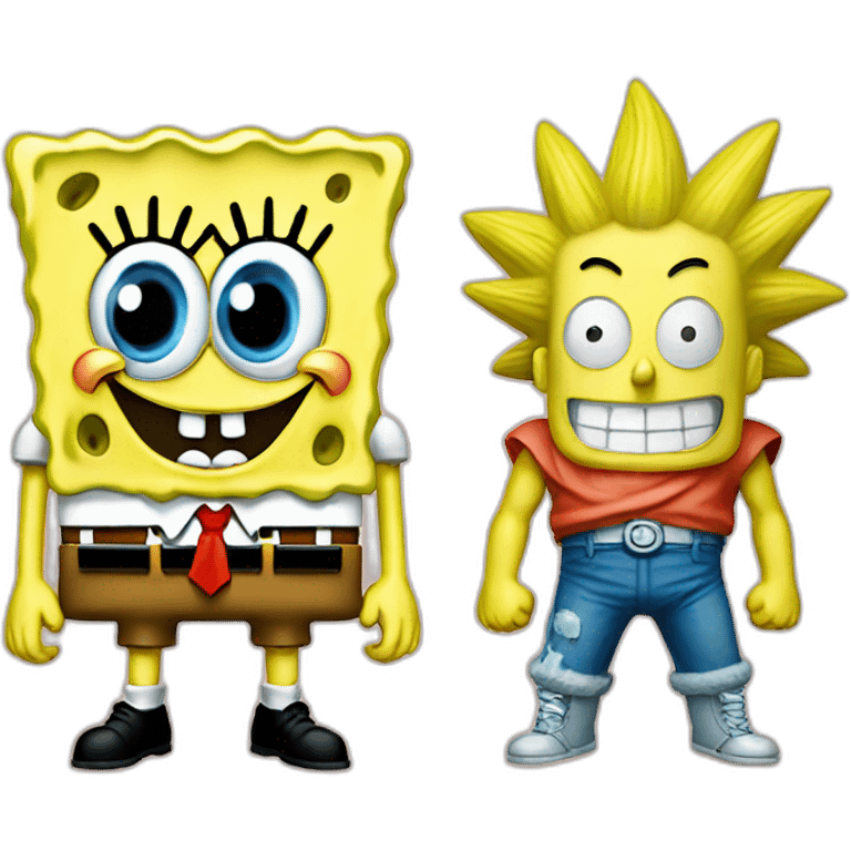 Spongebob and goku emoji