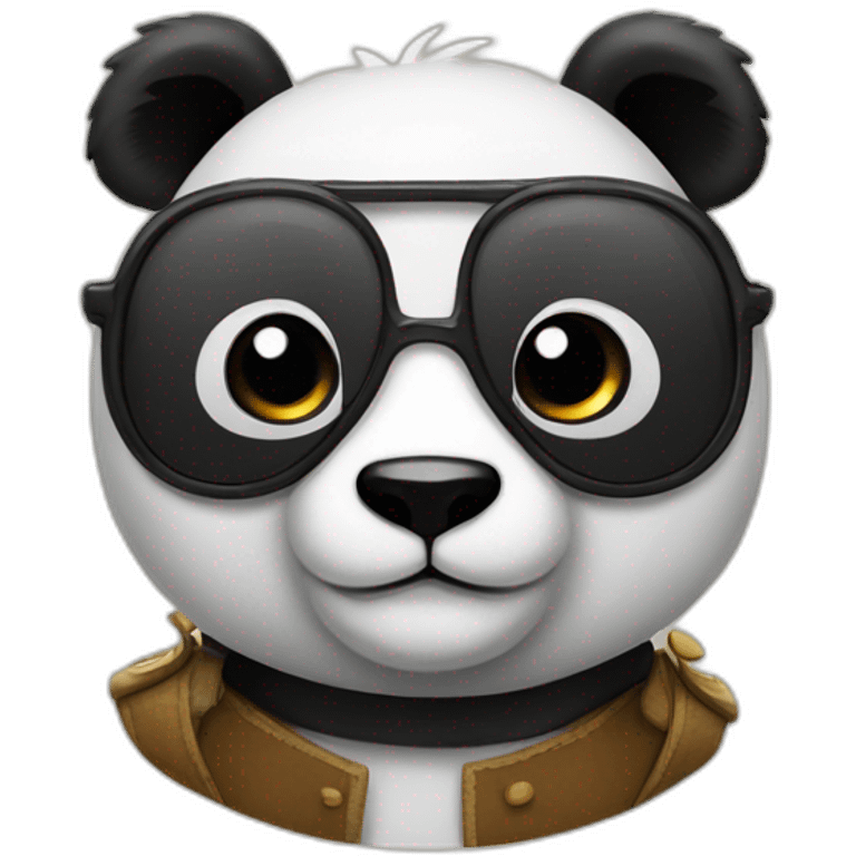 Panda avec lunette et costard emoji