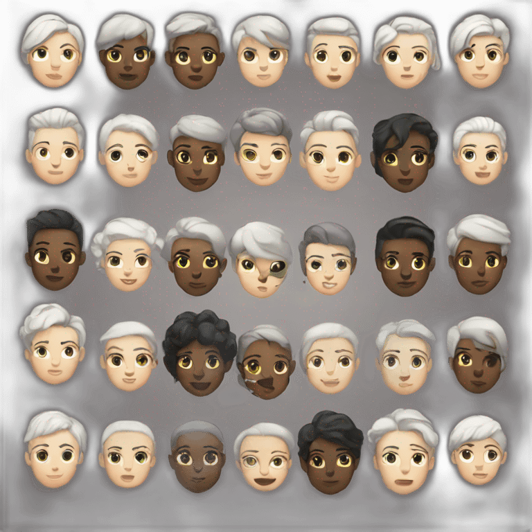 white black non binary faces emoji