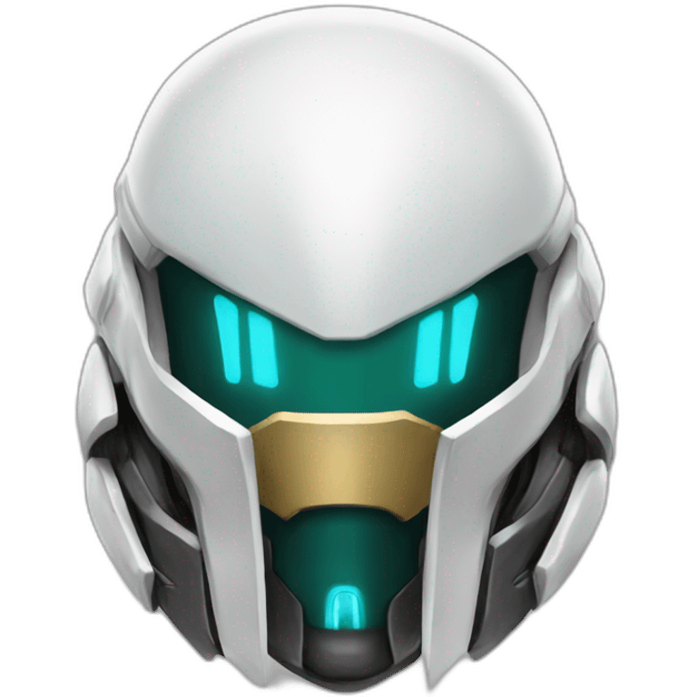 samus's helmet, white armor emoji