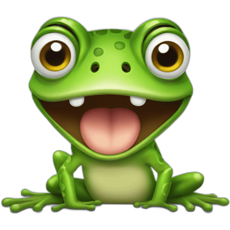 surprised frog emoji