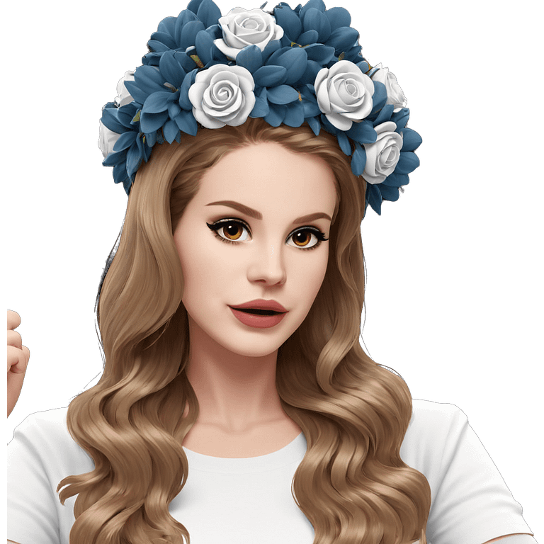 girl with flower crown emoji