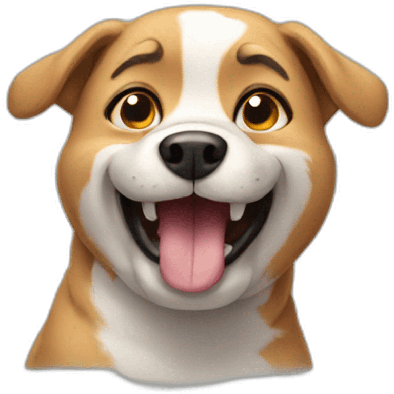 Super funny dog emoji