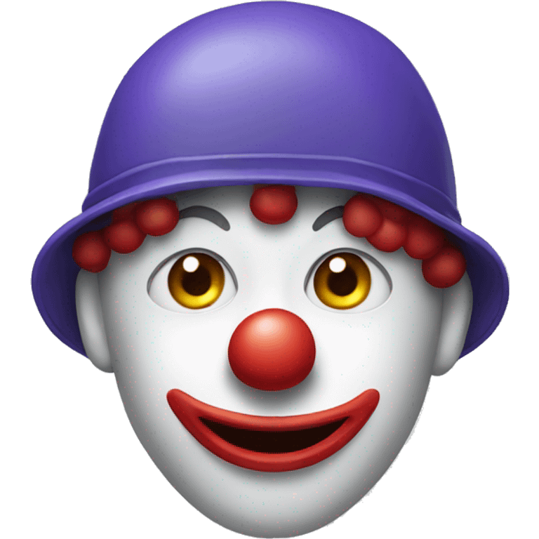 clown face wearing visor emoji