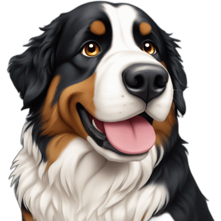 bernese mountain dog feel in love owht heart emoji