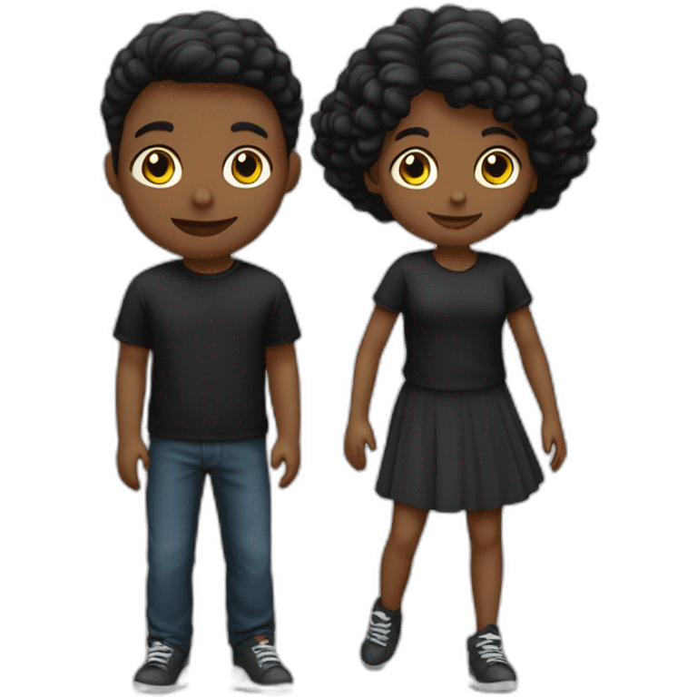 Garçon + fille sur duccati noire emoji