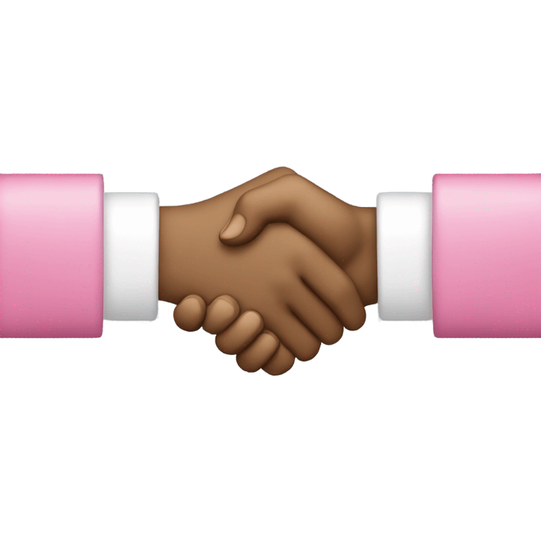 Handshake with pink sleevs emoji