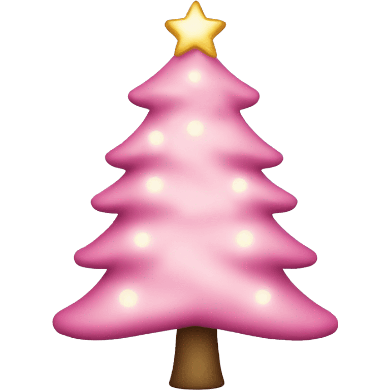 Christmas tree with light pink decoration  emoji