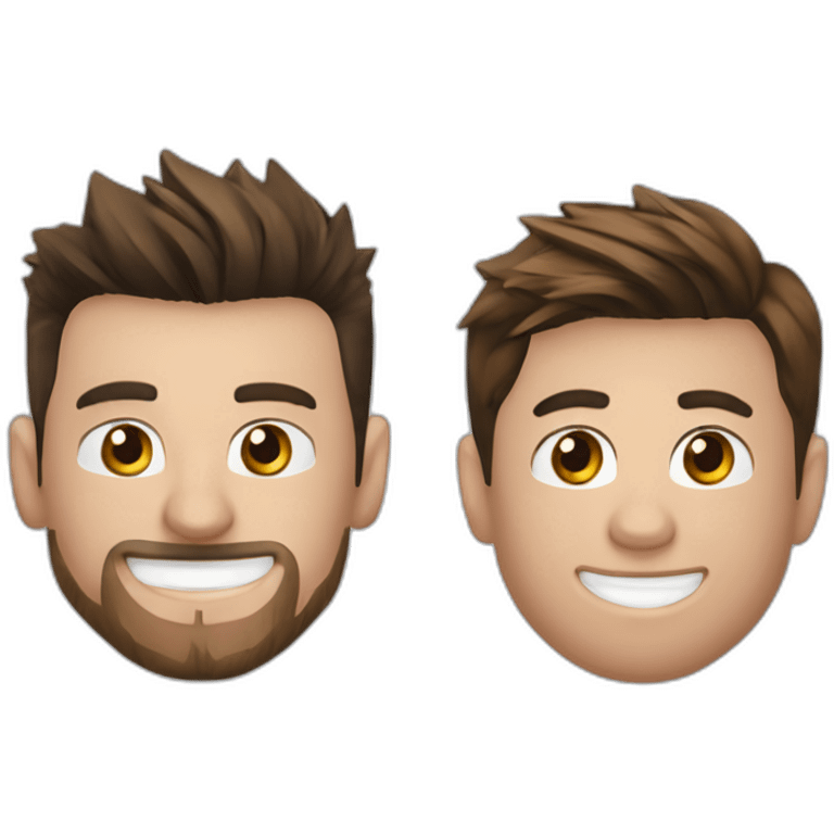 Messi et Cristiano Ronaldo qui s’embrassent  emoji