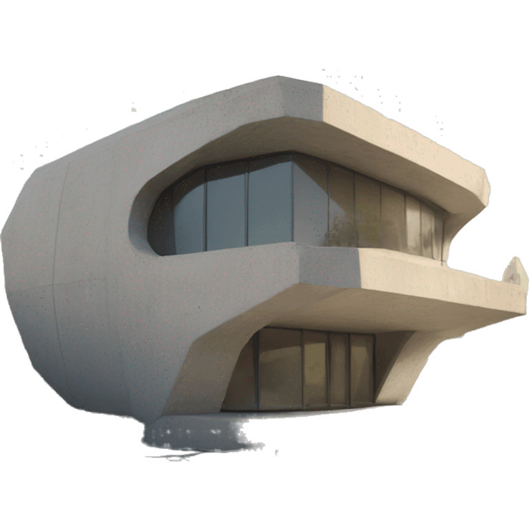 a futuristic house made from concrete emoji