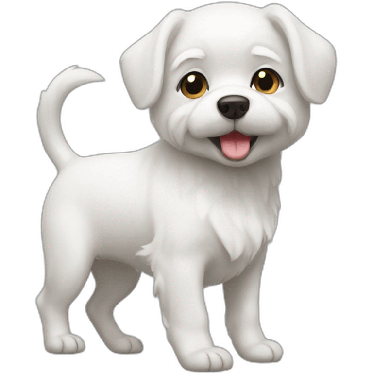 little-White-dog emoji