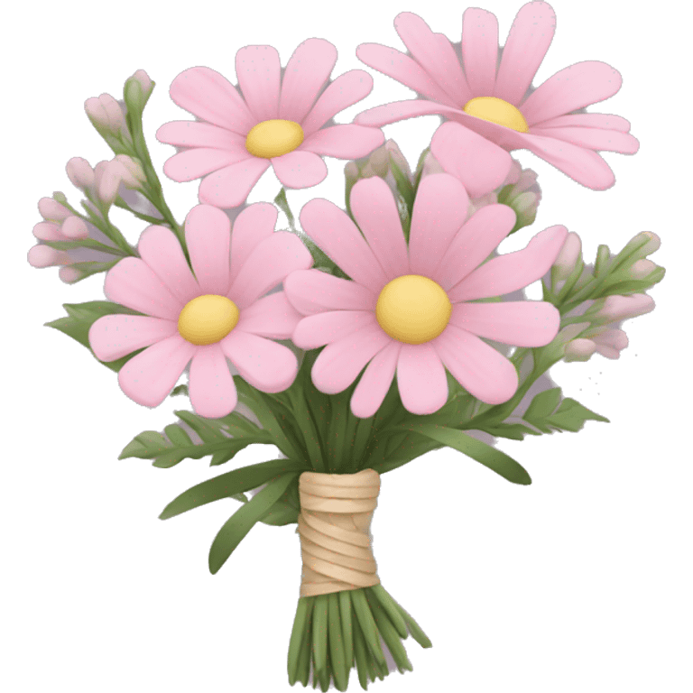 pastel pink wildflower bouquet emoji