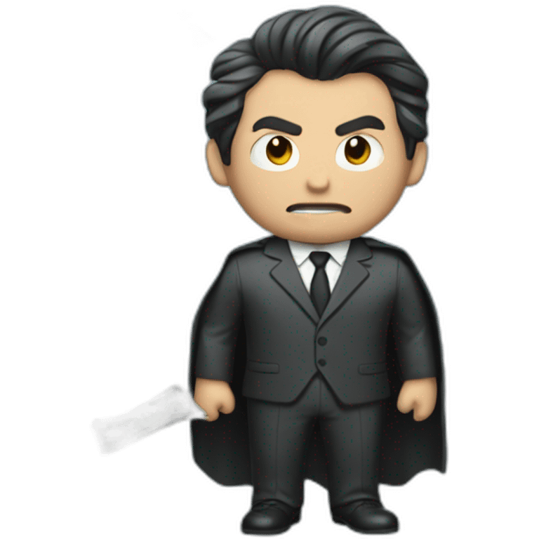 bruce Wayne with a rain of dollar bill emoji