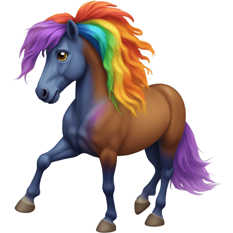 Rainbow horse emoji