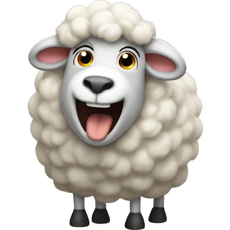 Sheep singing emoji