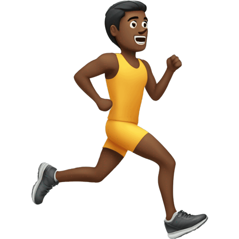 Runner with iron shoes emoji