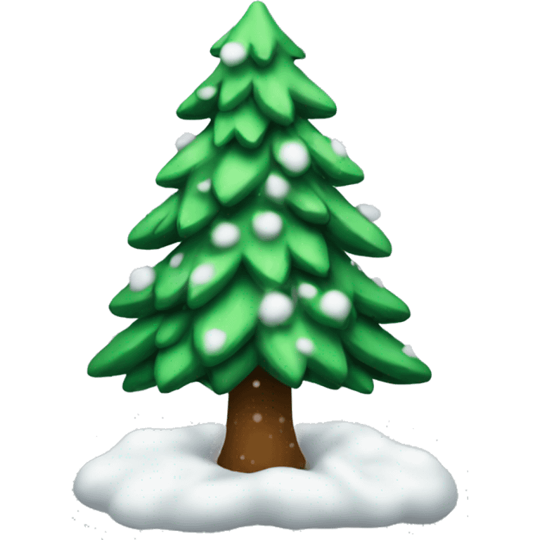 Christmas Tree with snow emoji