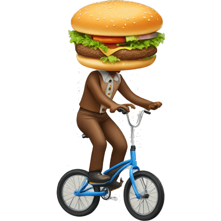 Hamburger riding unicycle emoji