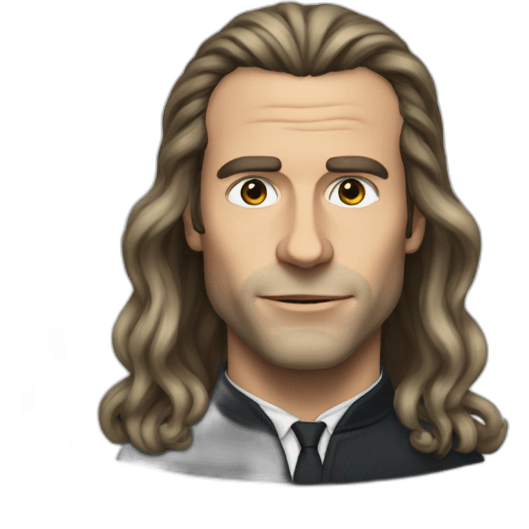 Macron smoke long hair  emoji