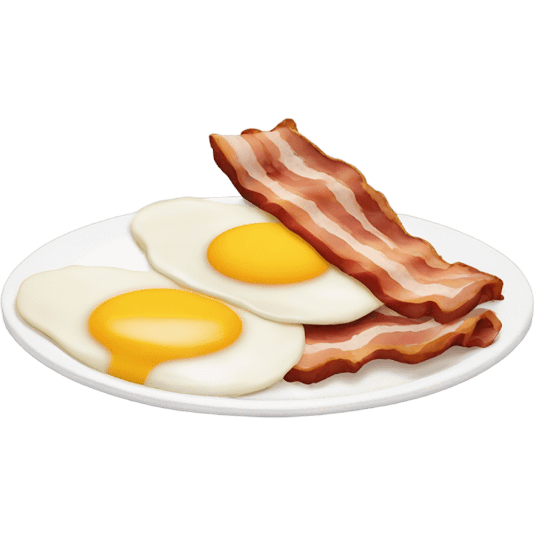 bacon and eggs on plate emoji