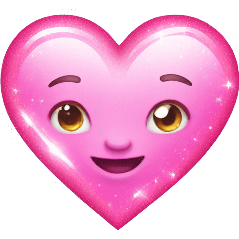 Pink sparkling heart  emoji