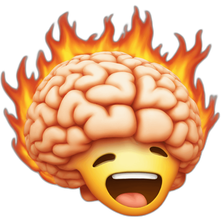 Brain on fire emoji