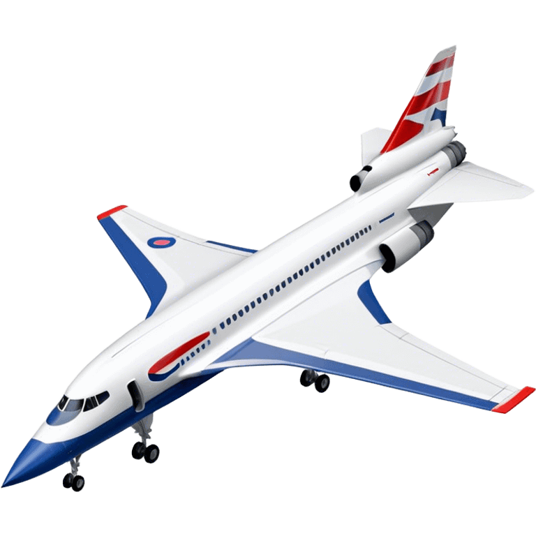 Concorde - British Airways (Model Year: 2020) (Iconic colour: White with blue and red) emoji