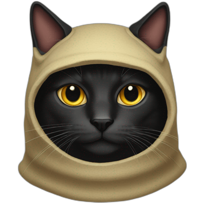  Mask-and-Mantle-cat-with-black-nose emoji