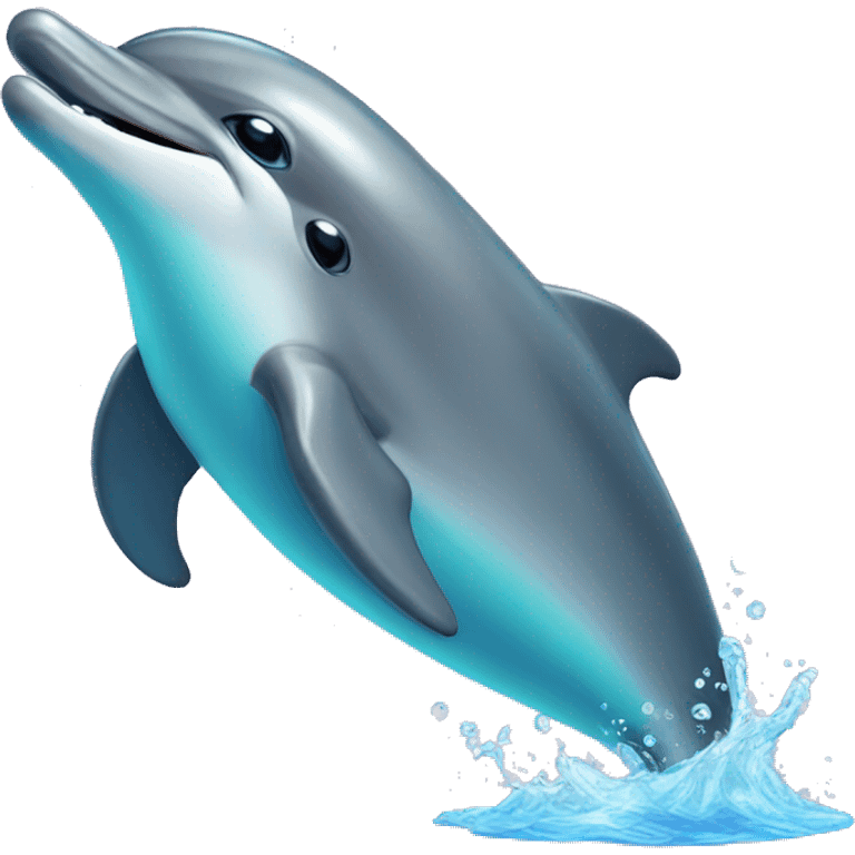 Cool cartoon dolphin emoji