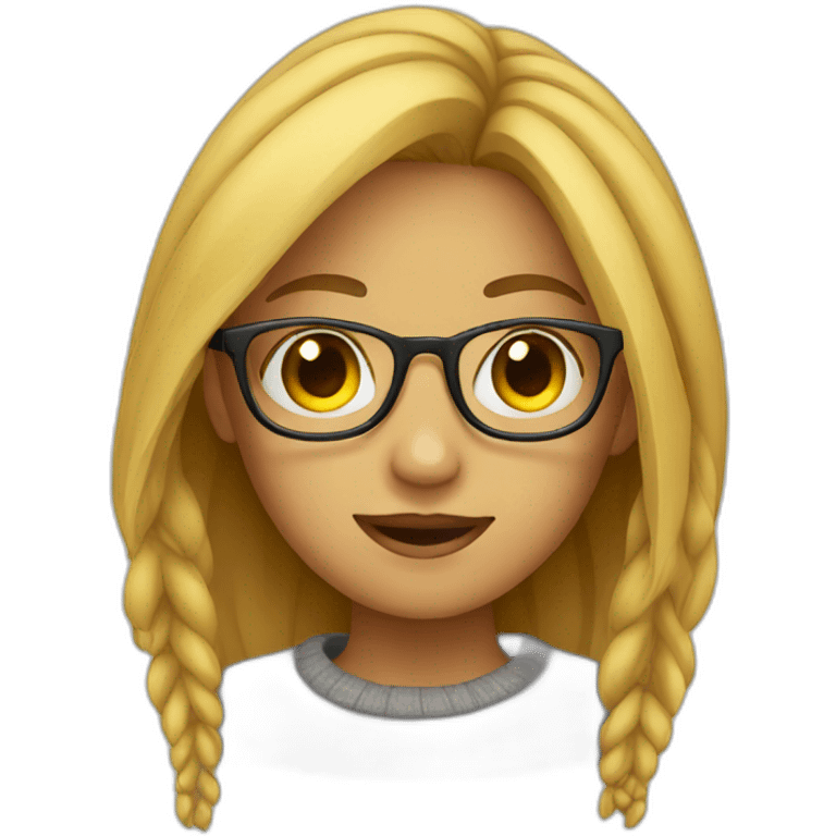 Glasses girl emoji