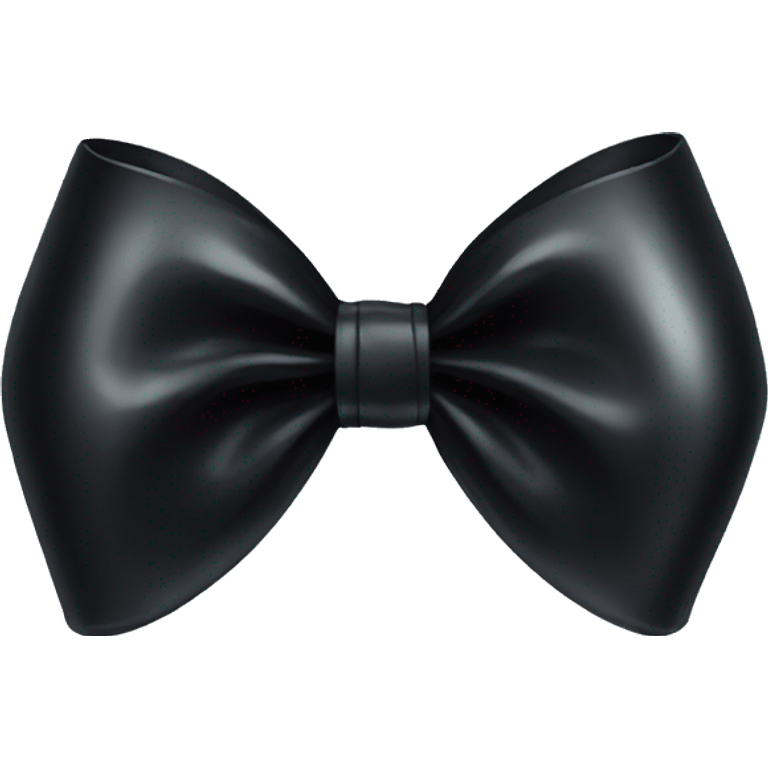 black shiny bow emoji