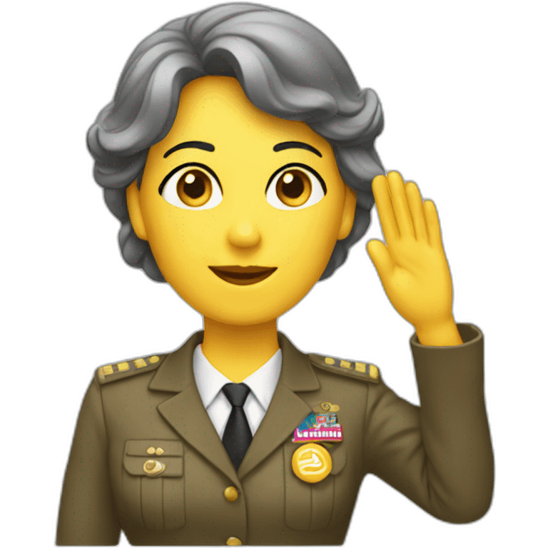 Lady saluting emoji