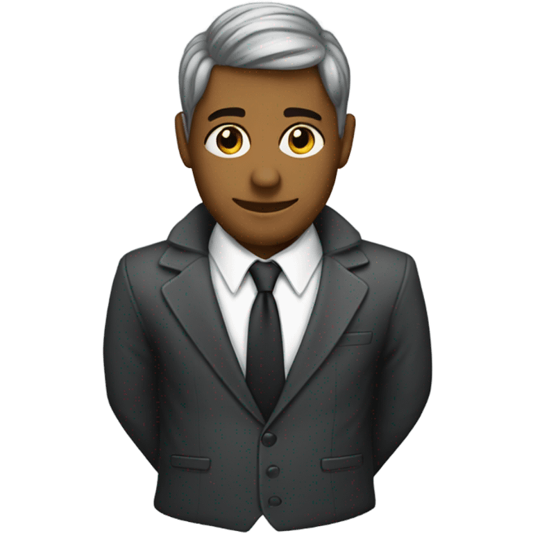 Hoodie suit and tie emoji