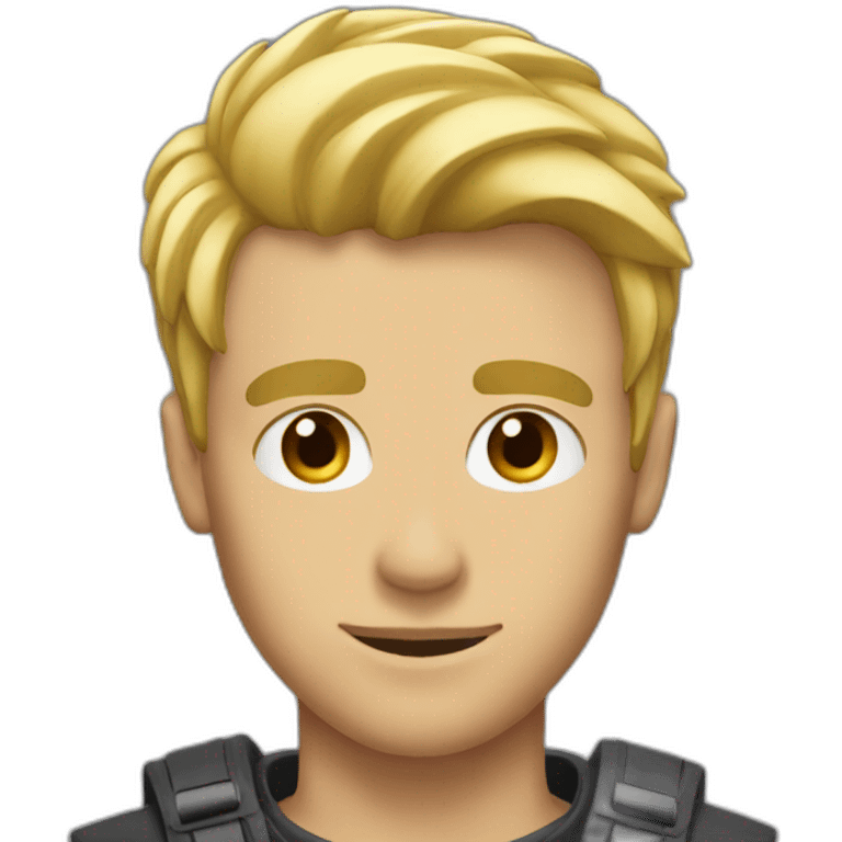 blonde guy with very strong jawline emoji