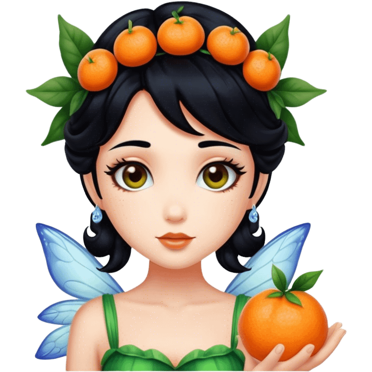 clementine fairy with black hair  emoji