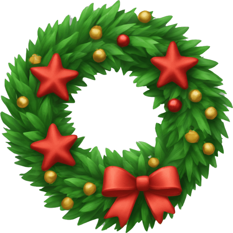 Christmas wreath emoji